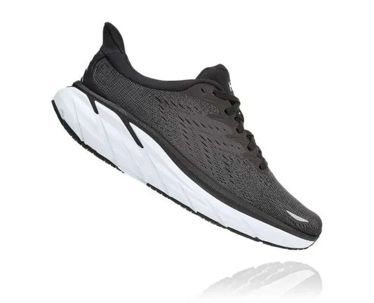 Hoka Women's Clifton 8 BLACK / WHITE